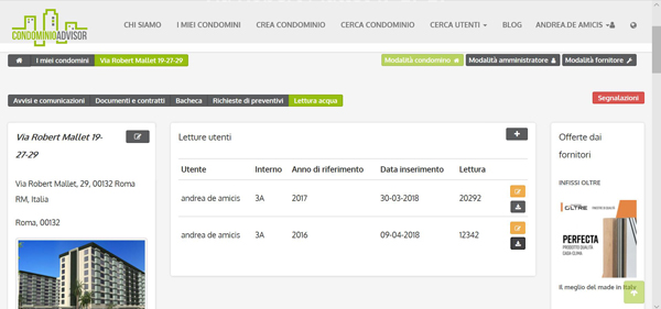 letture acqua condominiali